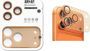 Senon Apple iPhone 17 Pro Max Zore Cl-22 Parmak Izi Bırakmayan Anti-Reflective 2in1 Kamera Lens Koruyucu (Turuncu)
