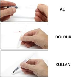 Su Hazneli Sulu Boya Fırçası 6'lı Paket