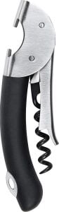 Çelik Çift Kollu Garson Tirbuşon, Gümüş/siyah, 1 Ct