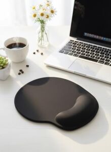 Tıger Track Siyah Bilek Destekli Ergonomik - Kaymaz Taban Mouse Pad