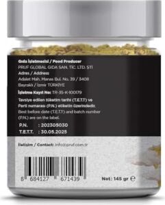 Pruf Ras-El Hanut Çeşnisi/ras-El Hanout Seasoning 145 Gr. Sağlıklı Cam Kavanoz