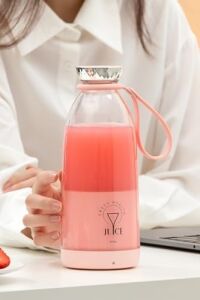 Wrapsol Smoothie  Taşınabilir Şarjlı Kişisel Mini Meyve Karıştırıcı 500 ml (Pembe)