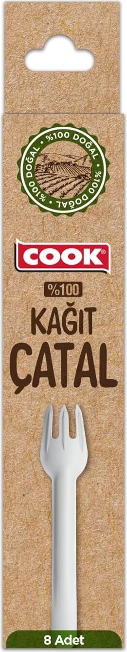 Kağıt Çatal, 8 Adet, Tek Kullanımlık