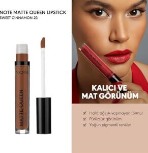 Lipstick 23 Cinnamon Kalıcı Likit Ruj, Kahverengi