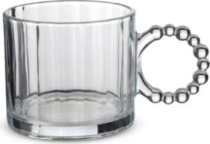 Cam Boncuk Kulplu Bardak Seti – 250 ml Koyu Kupa Bardak, Çay Kahve Su Meşrubat Için Şık ve Dayanıklı Tasarım