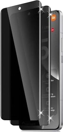 - Xiaomi Mi 15 Ultra ile Uyumlu Ekran Koruyucu Hayalet Cam Tam Kaplar Oval Temperli Nano Privacy