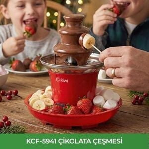 KCF-5941 Çikolata Çeşmesi ve Fondü Makinesi – 2 Isı Seviyesi, Kolay Temizlik, Eğlenceli Sunum Keyfi