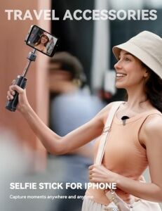 Magsafe Cep Telefonu Tutucu, Uçak, All-In-1 Seyahat Cihazı, 360° Dönebilir, Uzatılabilir Selfie Çubuğu, Tripod ve Uzaktan Kumandalı, Cep Telefonu Standı, Iphone, , Android Akıllı