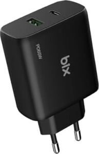 BX2P65G Gan Pd 65W Type-C ve Usb-A Qc 18W Çift Portlu Akım Korumalı Hızlı Şarj Cihazı Siyah