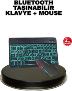 Aydınlatmalı Türkçe Q Rgb Klavye Sessiz ve Dayanıklı Tuş Takımı