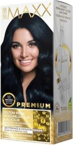 Premıum Yarı Kit Set Saç Boyası 1.1 Mavi Siyah
