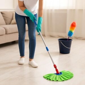 Havlu Mop Başlığı – Mikrofiber, Süper Emici, Dayanıklı ve Renkli Temizlik Bezi (Tüm Mop Saplarına Uyumlu), Karışık Renk