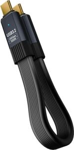 USB C To USB C Esnek Fpc Kablo 80CM, 100W Pd Hızlı Şarj, USB 3.2 20GBPS Veri, 8K@60Hz Video, Dzd