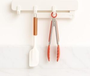 Yapışkanlı Duvar Askılığı 26 cm – 4 Kancalı, Delmeden Montajlı Plastik Askı, Banyo, Mutfak ve Kapı Arkası Kullanım Için