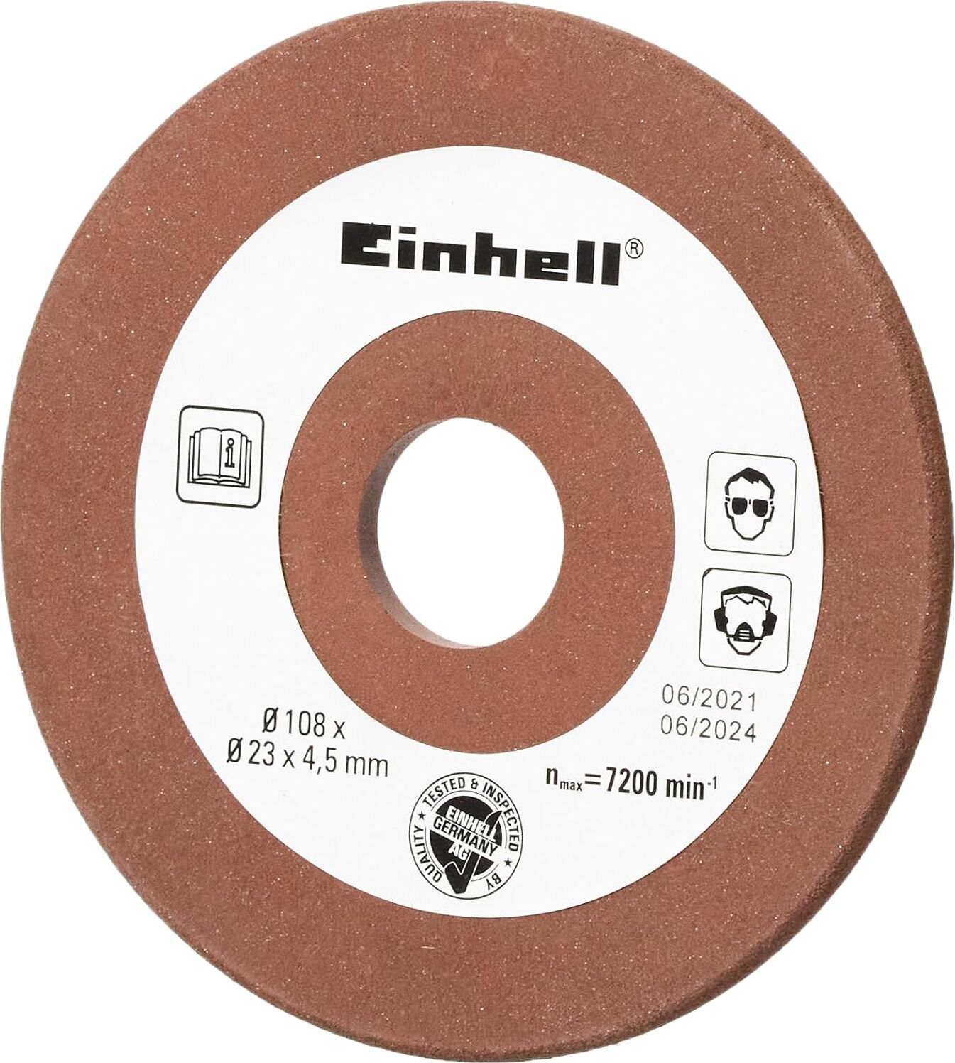 Orijinal  Zincir Bileme Yedek Taşı Ø 108 mm (Zincir Testere Bileme Cihazı Aksesuarı, Kalınlık 4,5 Mm, 23 mm Mil Bağlantısı, P100 Grit,  Zincir Bileme Cihazları Için Uygun) - 4500071