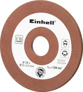 Orijinal  Zincir Bileme Yedek Taşı Ø 108 mm (Zincir Testere Bileme Cihazı Aksesuarı, Kalınlık 4,5 Mm, 23 mm Mil Bağlantısı, P100 Grit,  Zincir Bileme Cihazları Için Uygun) - 4500071