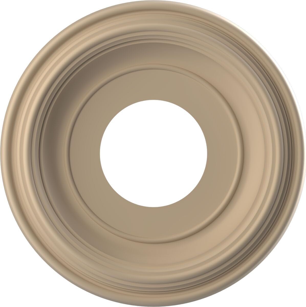 Ekena Millwork CMP10TRGBE Geleneksel Termoform Pvc Tavan Madalyonu (5 1/2 Cm'ye Kadar Kanopilere Uyar), 10'' Od, Ultracover Saten Smokey Bej