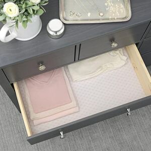 Brand Lüks Kumaş Astarlar, Yapışkan Olmayan Çekmece ve Raf Astarı, Çok Fonksiyonlu Koruyucu Astar, 45,72 cm x 4', Savoire Soluk Gri, 1 Rulo Paket