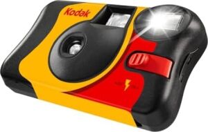 Fun Saver 27 + 12 3920949 Tek Kullanımlık Kamera (3 M Flaş Aralığı, 135 Film Formatı, 800 Film Hassasiyeti (Iso), 39 Adet Resim) Sarı/gri/kırmızı
