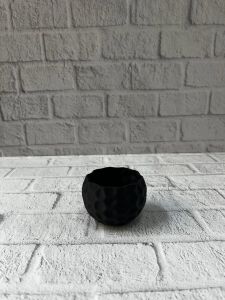 5 cm Küçük Siyah Saksı Minimal Tasarım Sukulent ve Kaktüs Saksısı