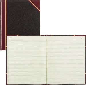 Ulusal Marka Texhide Serisi Kayıt Defteri, 26,4 x 21,4 cm Siyah, 150 Sayfa (56211), Siyah/bordo