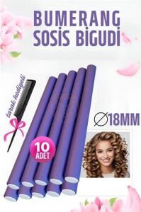 Bumerang Sosis Bigudi Tarak Seti 18 mm Kalınlık 10 Adet 721386