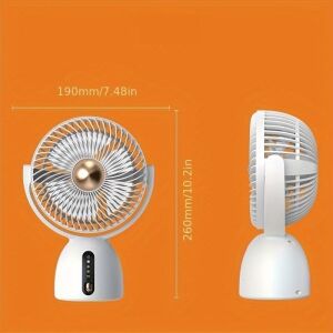 HP-F07 USB Şarjlı Sessiz Masaüstü Mini Fan 360 Derece Ayarlanabilir Gövde Vantilatör