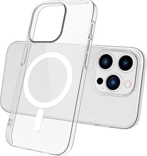 iPhone 15 Pro ile Uyumlu Zore Porto Magsafe ile Uyumlu Şeffaf Sararma Önleyici Darbeye Dayanıklı Ince Kılıf – Şeffaf