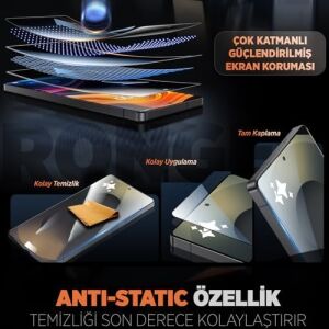 Galaxy A26 Için Ekran Koruyucu 9h Sertlikte Anti-Static Temperli Cam A26 Ekran Görüntü ve Dokunmayı Etkilemeyen Çizik ve Darbelere Karşı  A26 Ekran Koruyucu