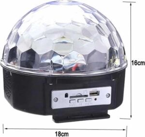 Disko Topu Renkli Işıklı Lazer Parti Bluetooth Bağlantılı LED Küre