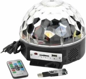 Disko Topu Renkli Işıklı Lazer Parti Bluetooth Bağlantılı LED Küre
