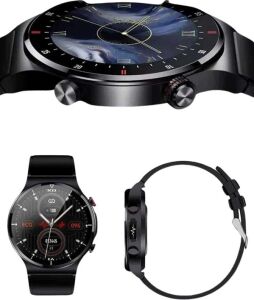 Amoled Ekran Metal Deri Silikon Kordonlu Uyku ve Sağlık Takibi
