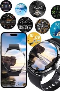 Amoled Ekran Metal Deri Silikon Kordonlu Uyku ve Sağlık Takibi