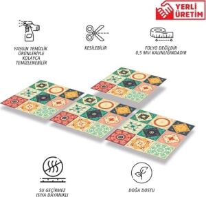 Tink Kendinden Yapışkanlı Fayans Kaplama, Fayans Çıkartması, Duvar Zemin Kaplama Tokyo Desenli Pvc Karo 30X30 cm (11 Adet / 1 M²)