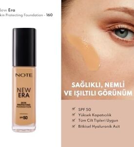 New Era Skin Protecting 160 Warm Almond Nemlendirici Etkili Spf 50 Hyaluronik Asitli Fondöten