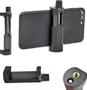 Dikey ve Yatay Açılabilir Profesyonel Fotoğraf ve Video Çekim Aparatı Kolay Taşınabilir Ergonomik (Min 5cm Max 10CM) Telefon Tutucu Tripod Başlık Aparatı (Siyah)