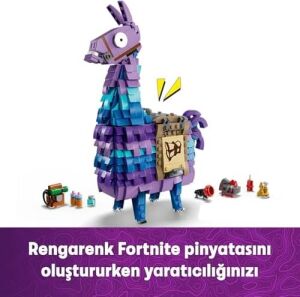 Fortnite Mühimmat Laması 77071 – 12 Yaş ve Üzeri Çocuklar Için Grappler, Mavi Gazoz, Sille Suyu ve Dinamit Dahil Aksesuarlar Içeren Oyuncak Yapım Seti, Oyuncular Için Hediye Fikri (691 Parça)