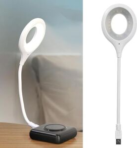 Sesle Kontrol 3 Renk Işık Modlu Akrobat USB LED Kitap Okuma Işığı, USB Gece Işığı Lambası, 20 Led, Sesle Kontrol Masası Işığı, Ses Komutları Açıklamada Mevcuttur