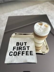 Linda Mia But First Coffee Desenli Kokteyl Peçete