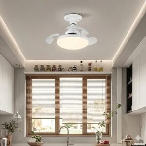 Dolunay Fanlı LED Ampul - 72W 7850 Lümen - 3 Renk Yanma Modlu (Beyaz, Gün Işığı, Natural) - Uzaktan Kumandalı, Cata Dimlenebilir Hayalet Pervaneli Tavan Vantilatörü ve Aydınlatma