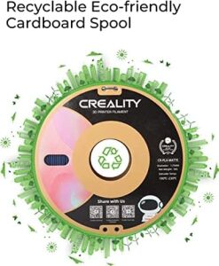 Creality Cr-Pla Mat Filament 1,75 mm 1,0 kg Genişliğinde Piyasadaki%99 Fdm Yazıcılarla Uyumlu, Mat Siyah