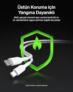 Pro 2’si 1 Arada 140 W Usb-C - Usb-C Şarj Kablosu, Örgülü Çift Şarj Kablosu, Akıllı Güç Paylaşımı ile Hızlı Şarj, Macbook, Iphone, Ipad, , Pixel ve Daha Fazlası Için, Beyaz