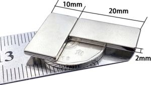100 Adet 20X10X2 mm Neodyum Mıknatıs Köşeli Magnet N35 Nikel Kaplama Güçlü Kaliteli Dayanıklı