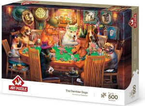 Kumarbaz Köpekler 500 Parça Puzzle