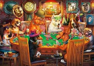 Kumarbaz Köpekler 500 Parça Puzzle