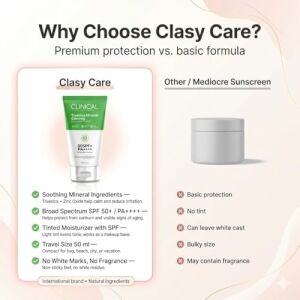 Mineral Güneş Kremi Spf 50 – Truecica Hassas Ciltler Için Yatıştırıcı Yüz Güneş Koruyucu, Tinted Nemlendirici Spf’li, Geniş Spektrum Pa++++, Seyahat Boyu, 50 ml