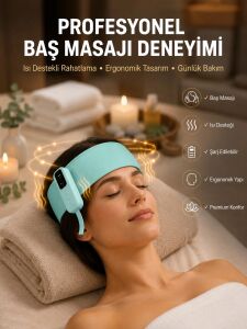 Isıtmalı Baş Masaj Aleti Rahatlatıcı ve Stres Giderici Tasarım Yeni Nesil