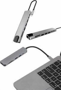 Çevirici Dönüştürücü Adaptör Macbook 3 In 1 Type-C To Hdmı USB 3.0