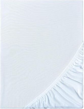 Ezgi ORGANIK%100 Pamuk Lastikli Bebek Çarşafı Geniş Ölçü Aralığı Beyaz 60X120 Cm, Bebekcrsf