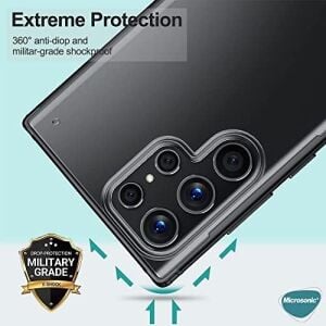 Galaxy S24 Ultra Için Kılıf Frosted Frame Siyah [galaxy S24 Ultra ile Uyumlu Kılıf - Siyah]